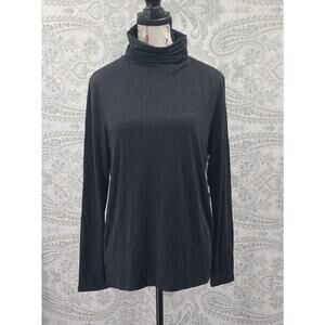 Market & Spruce Stitch Fix women's black cowl neck long sleeve Medium minimalist